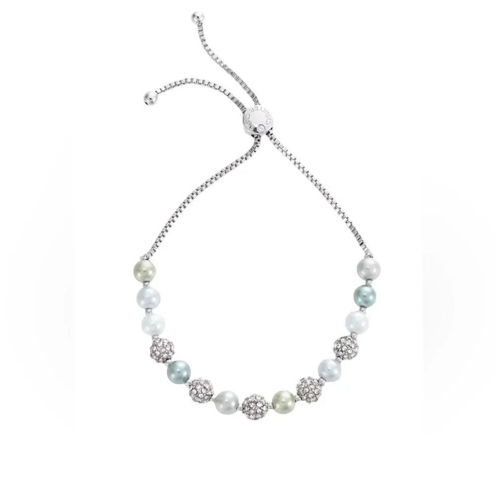 Charter Club
Silver-Tone Pavé Fireball & Color Imitation Pearl Slider Bracelet